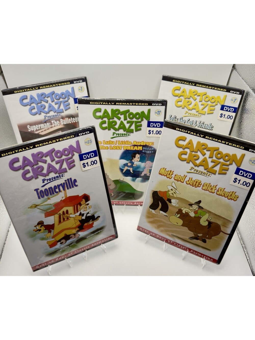 Cartoon Craze Lot Of 5 DVDs | Vol. 1, 7, 17, 22, 23 BRAND NEW SEALED
